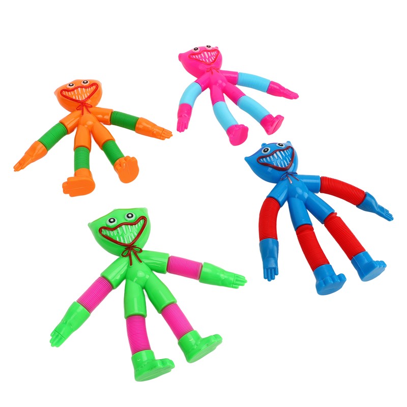 4PCS Telescopic Suction Cup Toy Cartoon Reduce Pressure Plastic Shape