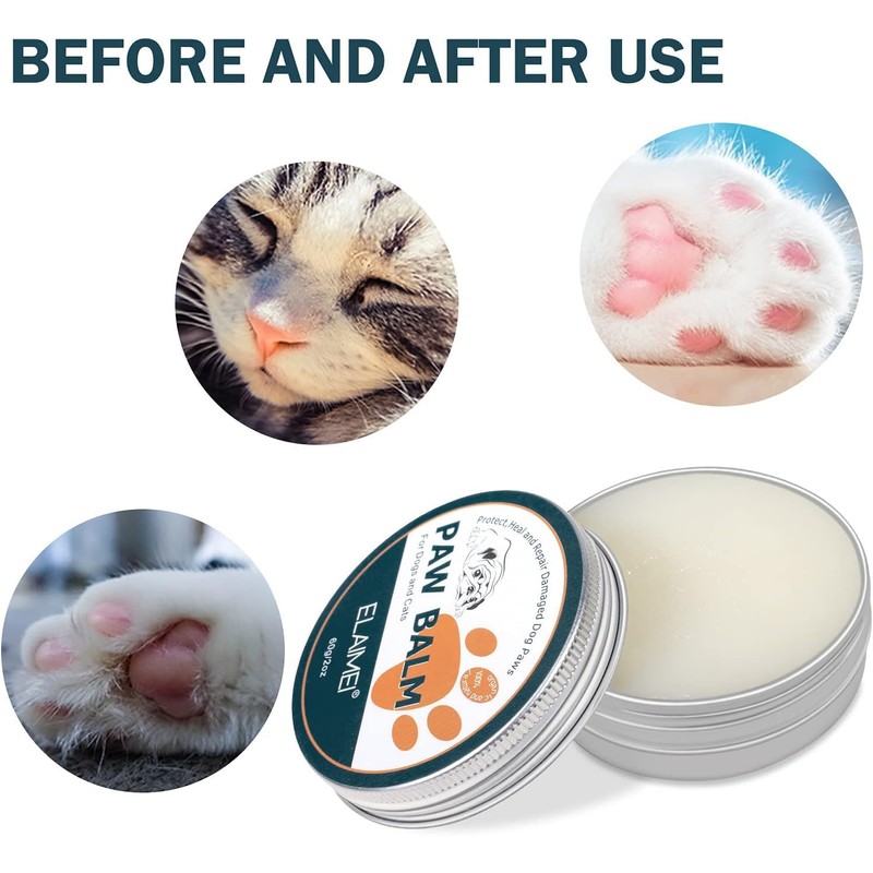 Pet Paw Balm, 60g Natural Healing Moisturiser for Dogs and