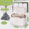 Realand Mini Trash Can for Desk with 200 Trash Bags,