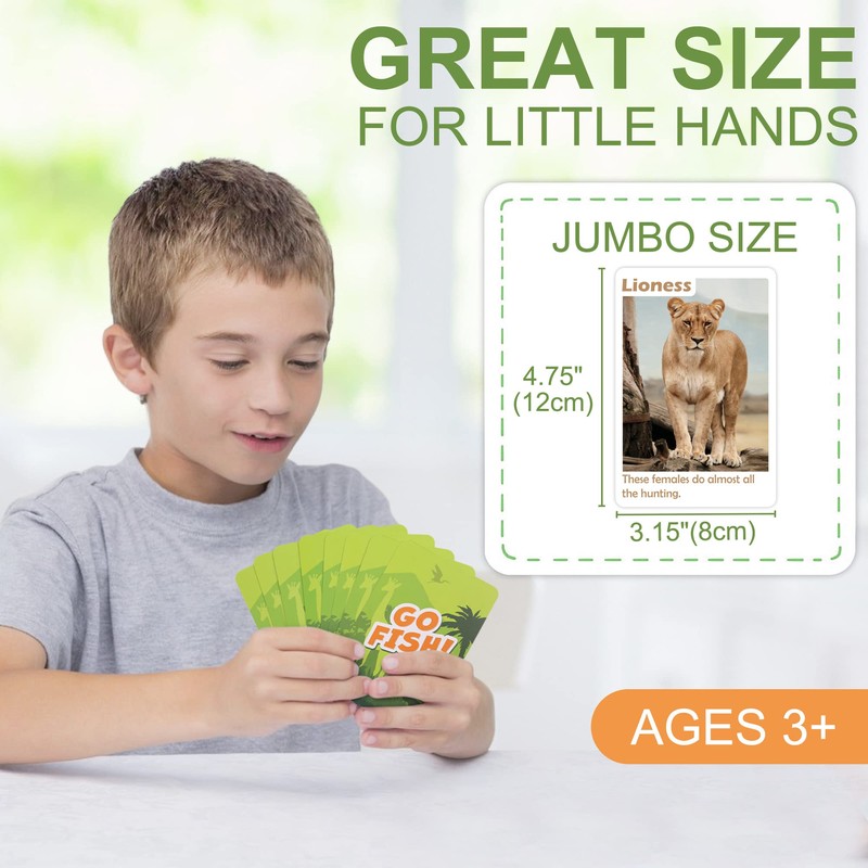 BenBen Go Fish Card Game for Kids, 104 Picture Cards,