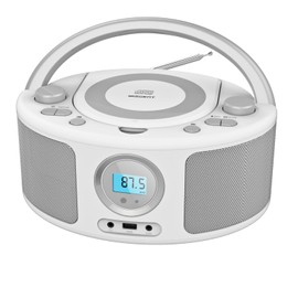 CD Radio Portable CD Player Boombox with Bluetooth,FM Radio,Remote Control,USB Input and 3.5mm AUX Headphone Jack,CD-R/CD-RW/MP3/WMA Playback,AC/Battery Powered(WTB-791)