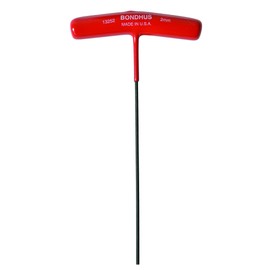 BONDHUS 13254 Hexagonal T-Handle, Total Length: 6.8 inches (172 mm), Shaft Length: 6.2 inches (157 mm), Handle Length: 3.1 inches (80 mm), Black-dyed