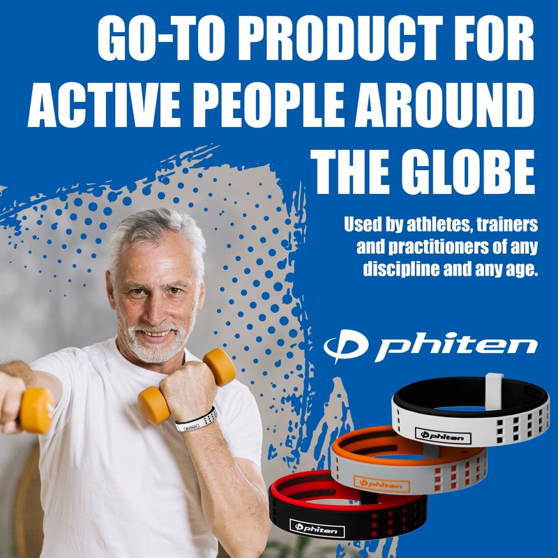 Phiten DUO Titanium Bracelet - Waterproof Sports Silicone Bracelet Wristband