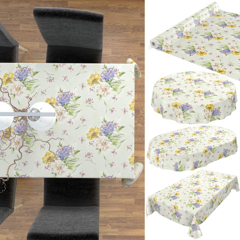 Anro Oilcloth Wax Tablecloth, Washable