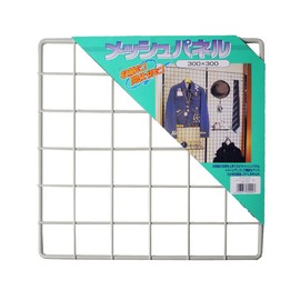 Wake Sangyo EMP028 Mesh Panel, White, 11.8 x 11.8 inches (300 x 300 mm), Wall Storage, Rental, Room Divider, 1 Panel