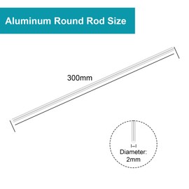 iMeistek Aluminium Rods, 2 mm x 300 mm Round Solid Aluminium Rods for RC Model Cars, Garden Decoration, Industrial Machines, DIY Crafts (Pack of 10)