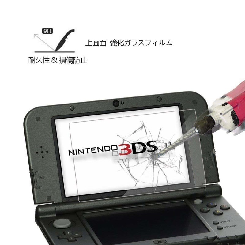 RDFJ New 3DS LCD Protective Film Glass Film 9H High