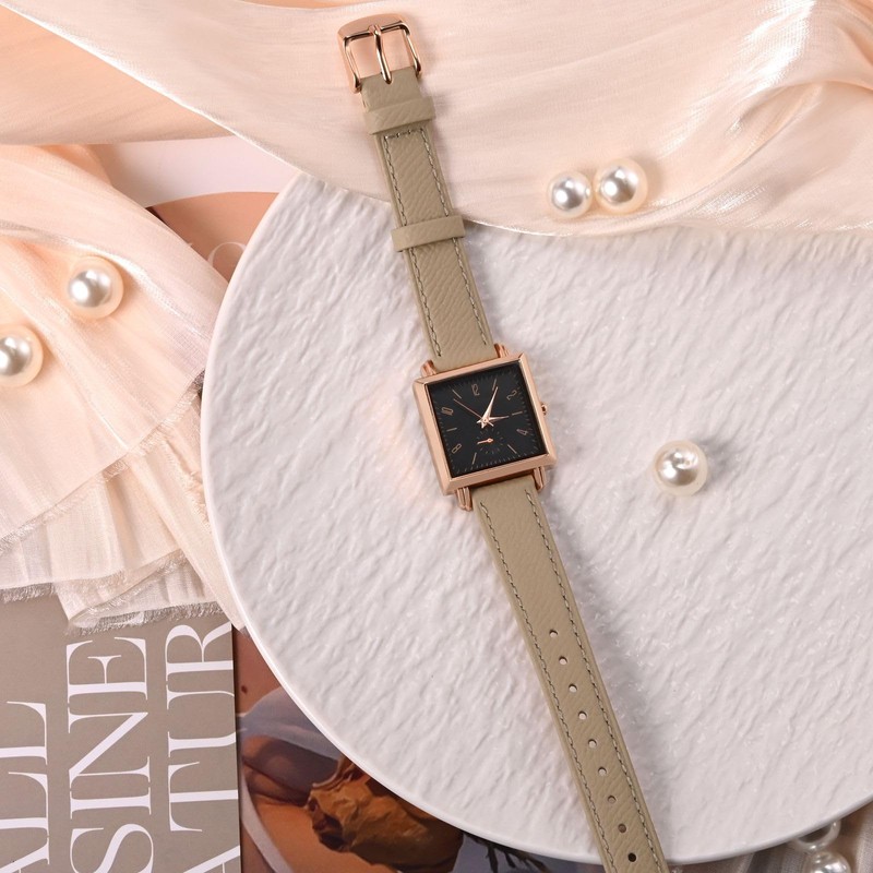 WOCCI 18mm Grace Leather Watch Strap for Ladies, Top Grain
