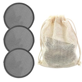 17 Pieces Reusable Makeup Remover Pads Soft Cleaning Cloths for Eyes and Face