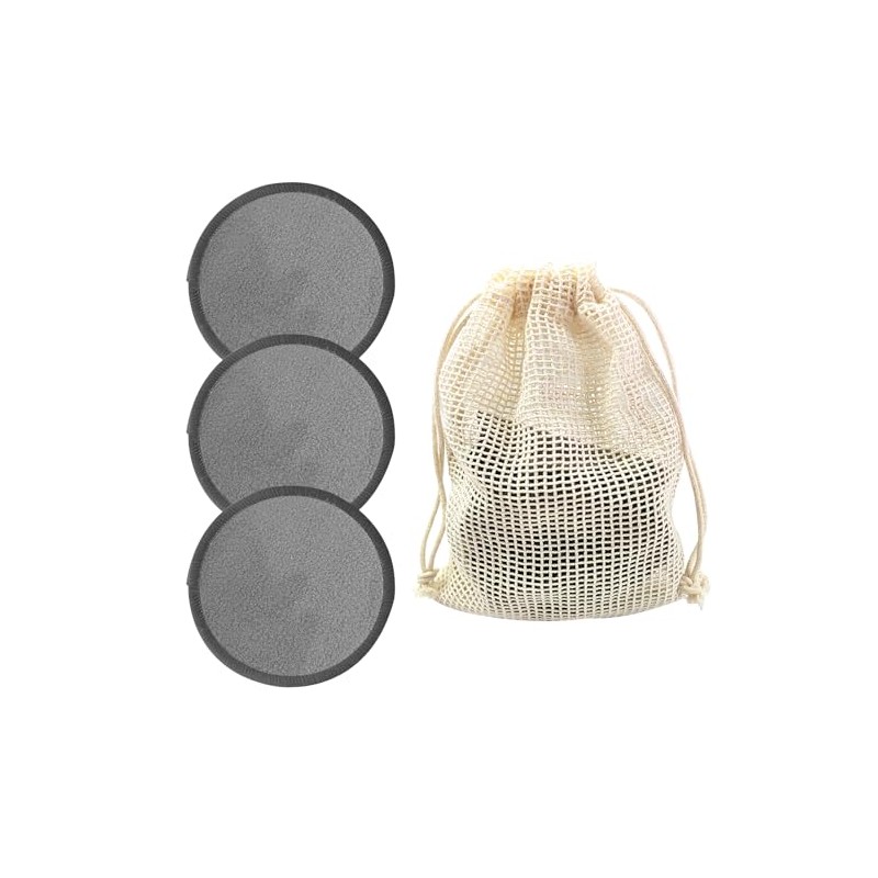 17 Pieces Reusable Makeup Remover Pads Soft Cleaning Cloths for