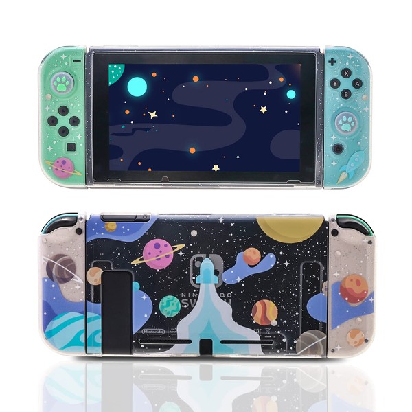 ECHZOVE Funda para Switch con purpurina, funda para Switch con