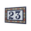Spanish Floral Letter Frame Ceramic Tile Letter U