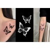 2 sheets Cyberpunk Waterproof Temporary Tattoo Sticker 3D Butterfly Theme