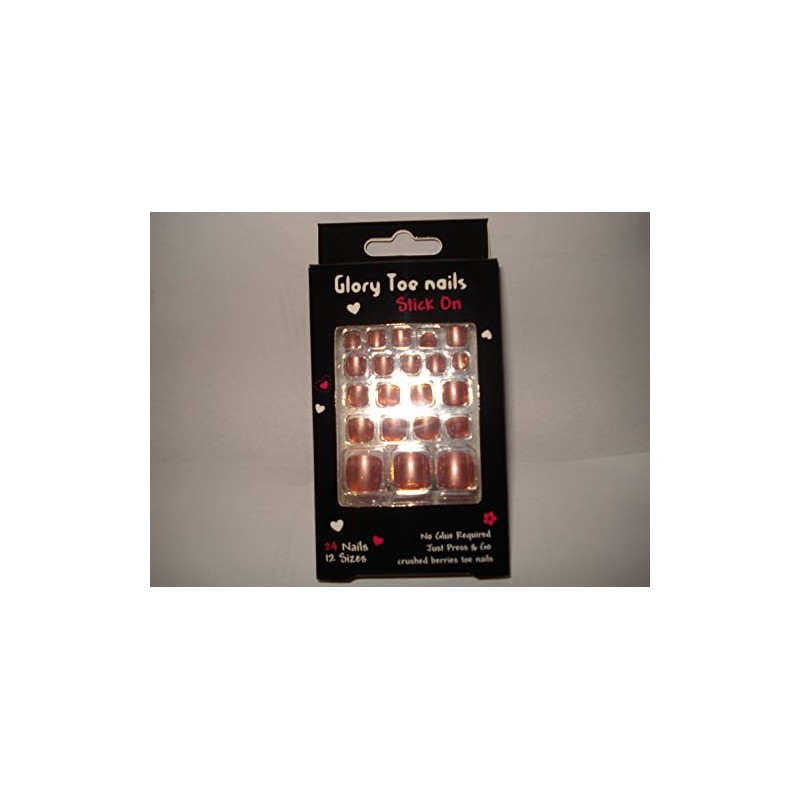 24 TOE NAILS ~ CRUSHED BERRIES TOE NAILS ~ STICK