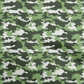 oneOone Velvet Green Fabric Camouflage Sewing Fabric by The Yard Printed DIY Clothing Sewing Supplies 58 Inch Wide