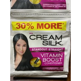 Procter And Gamble Phils. Cream Silk Conditioner Standout Straight Vitamin Boost (12 Sachets) 13 ML Each