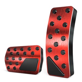 TDOFYH Aluminum Alloy Pedal Cover for Jeep Grand Cherokee Dodge Durango 2011-2025 No Drilling Aluminum Brake and Accelerator Pedal Covers 2PCS(red)