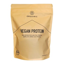 ORGAINIC Organic Vanilla Vegan Protein - Rice and Pea Protein - Organic Certified - 700 g