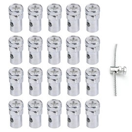 Universal 2.5 mm Throttle Cable Nipple Screw Nipple, Throttle Cable Stops, Bicycle Brake Cable Ends Brake Cable End for Go-Karts Motorcycles Scooters Lawn Mowers Tractors Pack of 20