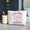 WCGXKO Sarcastic Gift Adult Humor Makeup Bag Live Laugh Lobotomy