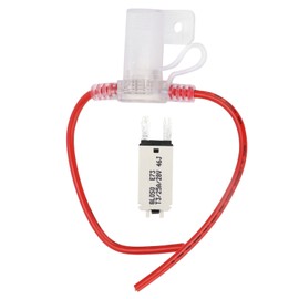 Fuse Holder with T3 Manual Reset Fuse Wire 25Amp 12AWG 32V Waterproof Clear Shell for Trucks RV Yacht