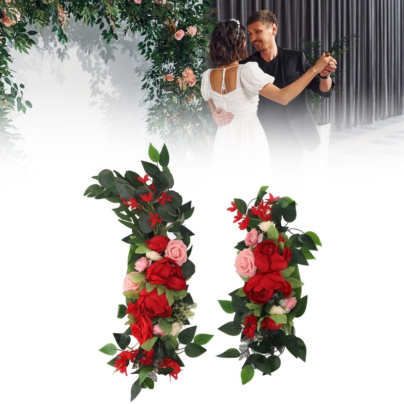 Wedding Arch Draping Artificial Flower Multifunctional Wedding Welcome Signs Floral