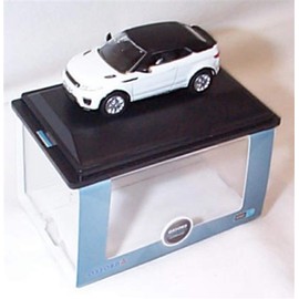 Oxford LAND R0VER RANGE R0VER Evoque convertible fuji White vehicle 1:76 railway scale diecast model