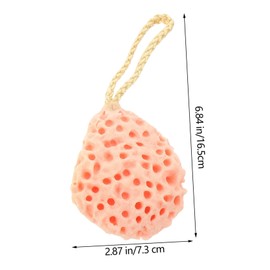 minkissy 3Pcs Exfoliating Face Sponges Portable Facial Scrubbers for Gentle Cleansing Makeup Removal Deep Pore Cleanse for Women Green Orange Pink