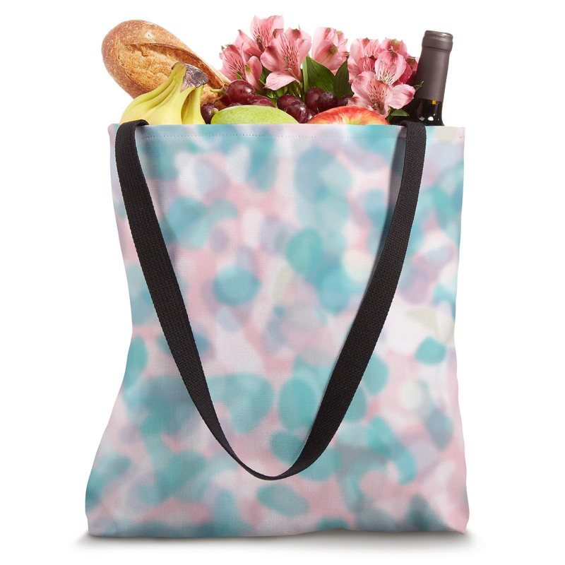 Aesthetic Pink and Teal Tortoise Shell Pattern Tote Bag