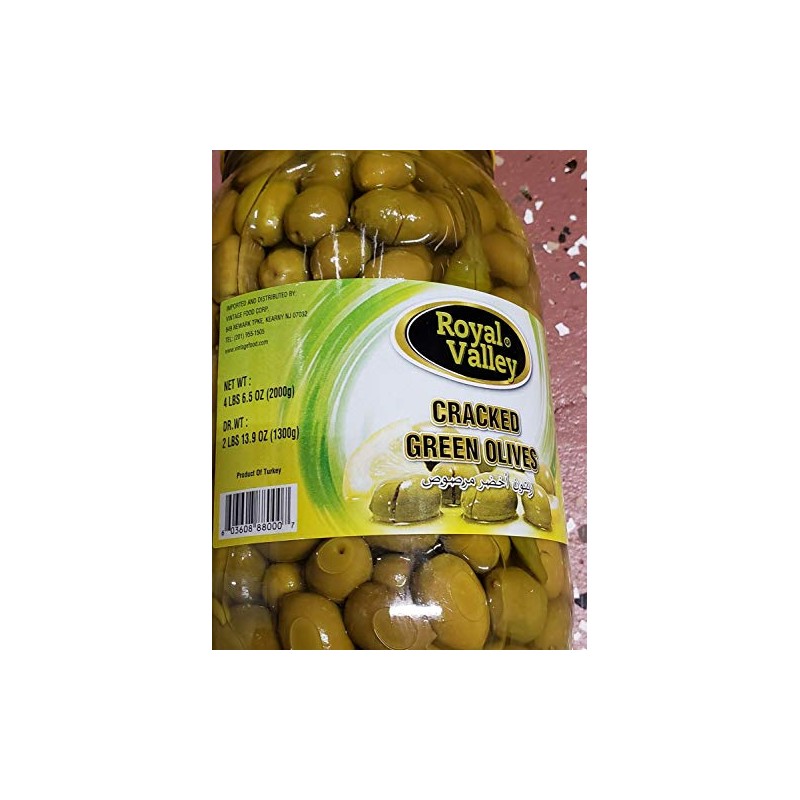 Royal Valley Turkish Style Cracked Green Olive 4.4lb
