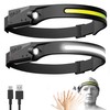 VYANLIGHT USB Rechargeable Headlamp Light COB Light LED Outdoor Sensor