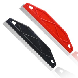Paint Shield for Cutting in, 2 PCS Paint Trim Guard Stainless Steel Paint Guard Straight Edge Painters Tool for Repairing Cutting Wallpaper (Black/Red)