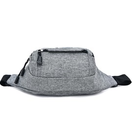 ROUGH FIT Bumbag Waist Bag, Multi-Pocket Fanny Pack 3-Zipper Pockets with Adjustable Strap, Unisex Lightweight Casual Waist Bag for Outdoor Daily Use, Travel and Sports (Red)