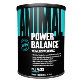 Animal Power Balance – Women's Alpha F Comprehensive Formula – Supports Hormonal Balance, Complexion, Hair, Nails, Mood and Stress, Intestinal Health, & Bone and Joint Health – 30 Packs