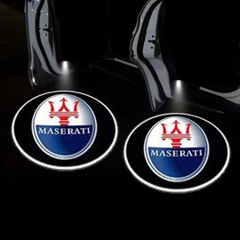 KLIFE LIMITED 2Pcs LED Car Door Welcome Light HD Projector Lamp Accessories For Honda Civic Fit Accord City Vezel CR-V S660 Odyssey HR-V:_MASERATI