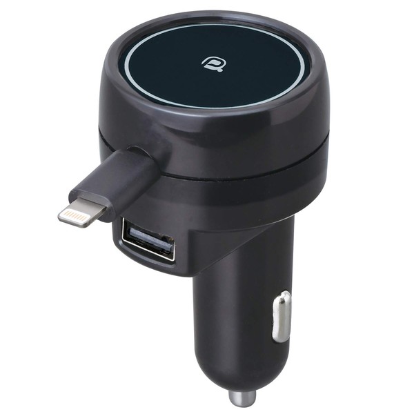 セイワ(SEIWA) 車内用品 スマホ充電器 カーチャージャー ライトニングケーブル USBポート1口 TYPE-A AL358 リールチャージャーc12/24V車対応 出力2.4A+2.4A