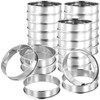 JAPCHET 24 PCS 10cm Stainless Steel Crumpet Rings, 4 inch