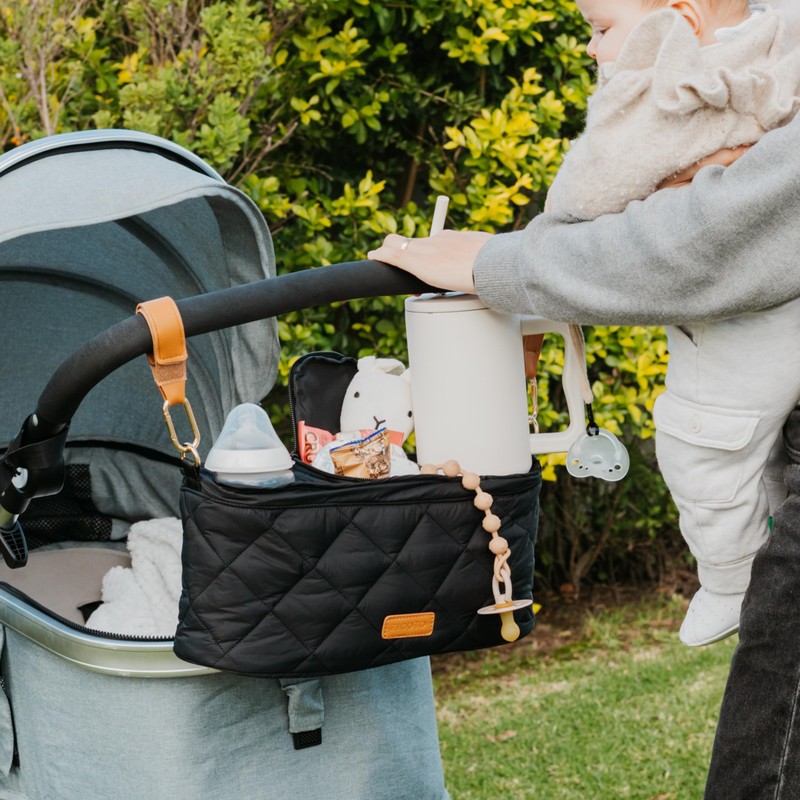 Beautiful Stroller Caddy Organizer With 2 Cup Holders – Luxury