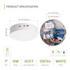 ASD LED 7" Round Flush Mount Ceiling Light Fixture, Low