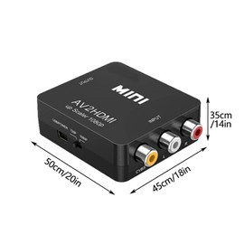 1 x HDMI to RCA 1080P HDMI to AV 3RCA CVBs Composite Video Audio Converter Adapter Support PAL/NTSC