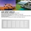 Cabinet Air Vent Grille Silver Rectangle Heat Dissipation Ventilation Grill