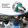 M14.1-1.25 x 15mm Oversize Piggyback Oil Drain Plug, Stainless Steel
