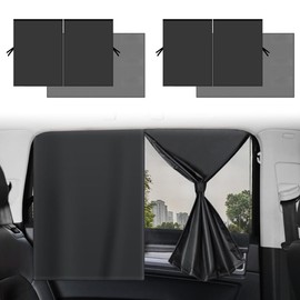 2er-Pack Sonnenschutz Auto Baby Magnetisch Doppelschicht, UV-Schutz & Hitzeschutz Vorhang für Autofenster, Verdunkelnde Sonnenblende Auto mit Seitenscheiben-Kompatibilität