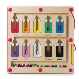 Constructive Playthings Color Matching Game with Magnetic Toys for Kids Ages 3+, Wooden Magnetic Color Sorting and Counting Montessori Educational Kids Game
