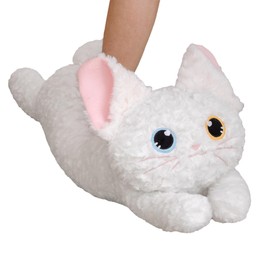 Jorkei Long Cat Plush Pillow - Cute Stuffed Animal Body Pillow for Adults & Kids, Soft Kawaii Cat Plushie for Bed/Couch, White Fat Cat Stuffed Toy 36 inch
