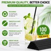 100 PCS Reusable Black Straws for Restaurants BBQ Parties Celebrations