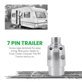 Byttlerom Trailer Accessories- 7 Pin Trailer Plug 12V Rv Sockets Towbar Towing 7Pin Metal Trailer Connectors