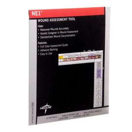Medline NE1 Wound Assessment Tool, Adhesive Back, Precise Measurement in cm and mm, Pack of 10 Each