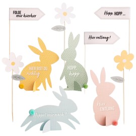PAPIERDRACHEN Easter Egg Hunt Set – Easter Festival in Pastel – Happy Easter Search and Decoration – Set 1