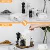 Napkin Holder for Table, Wood Base Rotating Napkin Holder with